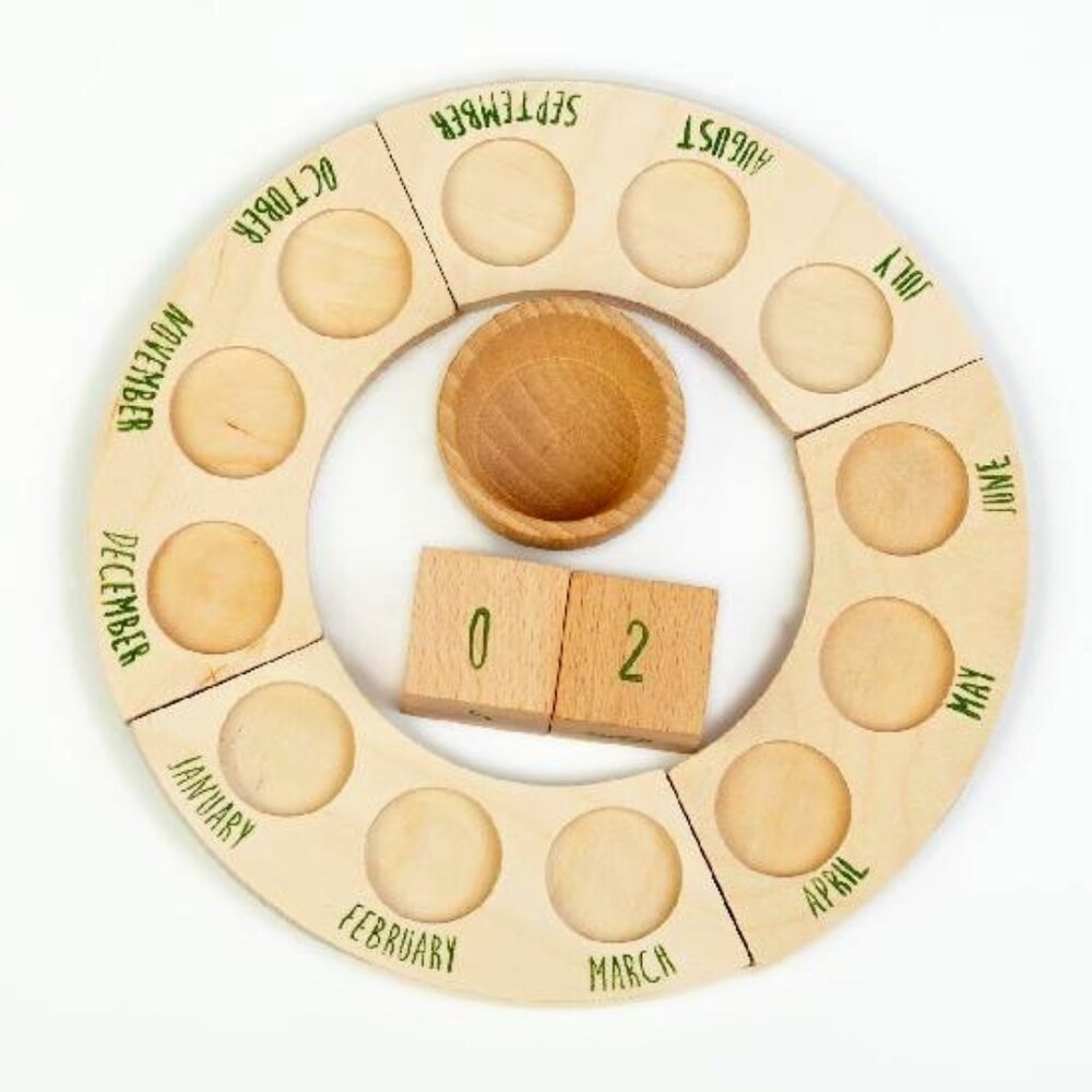 NWT Grapat Wooden Toys Perpetual Calendar
